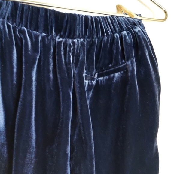 ANTHRO X Kachel Navy Velvet Pants 4 - Picture 7 of 8